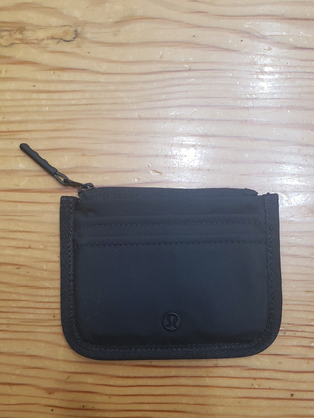 lululemon athletica Black Compact Zip Card Pouch